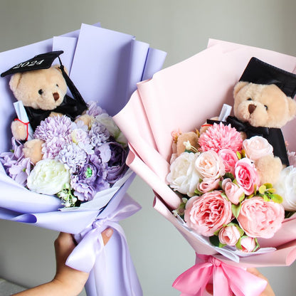 Graduation Bear Bouquet (Premium Wrap) graduation bouquets sydney