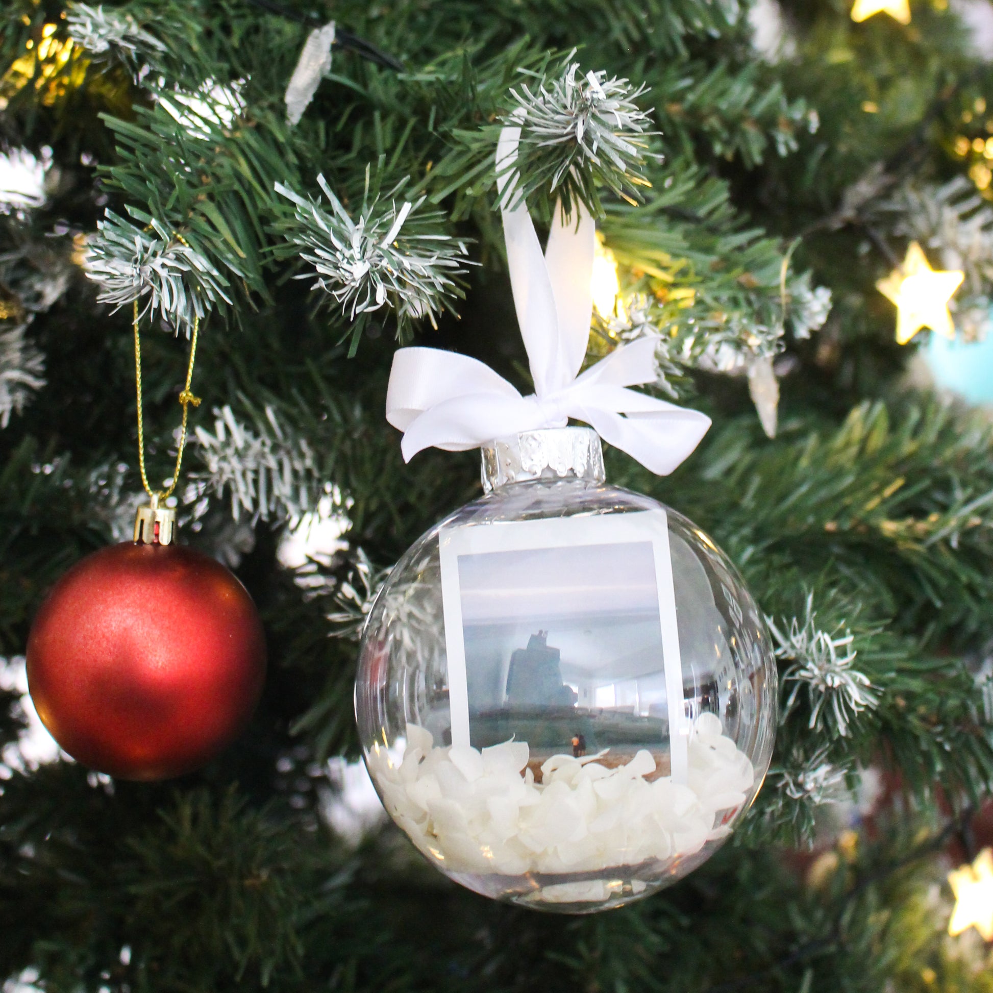 everlasting christmas polaroid bauble floral bauble polaroid bauble christmas gift ideas christmas bauble with flowers christmas bauble with polaroid and flower