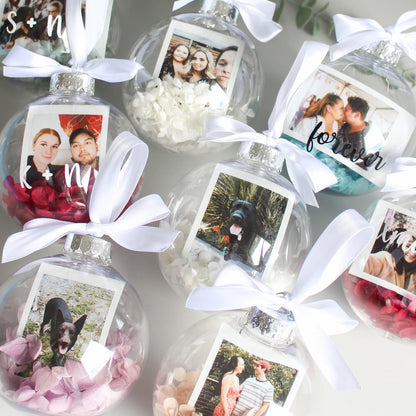 everlasting christmas polaroid bauble floral bauble polaroid bauble christmas gift ideas christmas bauble with flowers christmas bauble with polaroid and flower