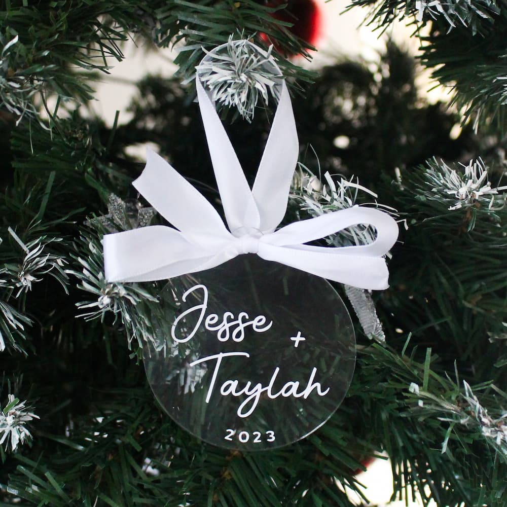 Personalised Couples Acrylic Ornament