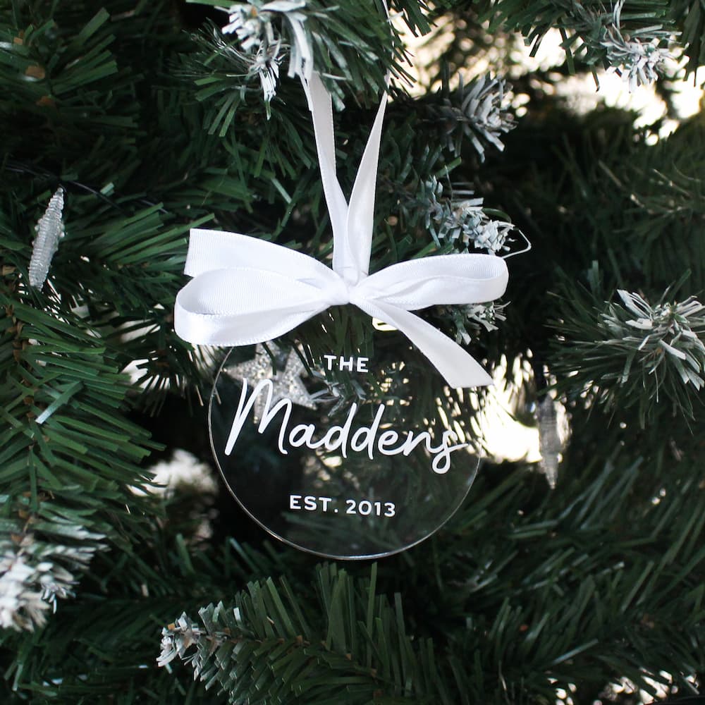 married christmas acrylic ornament