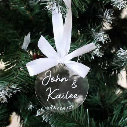 Personalised Couples Acrylic Ornament