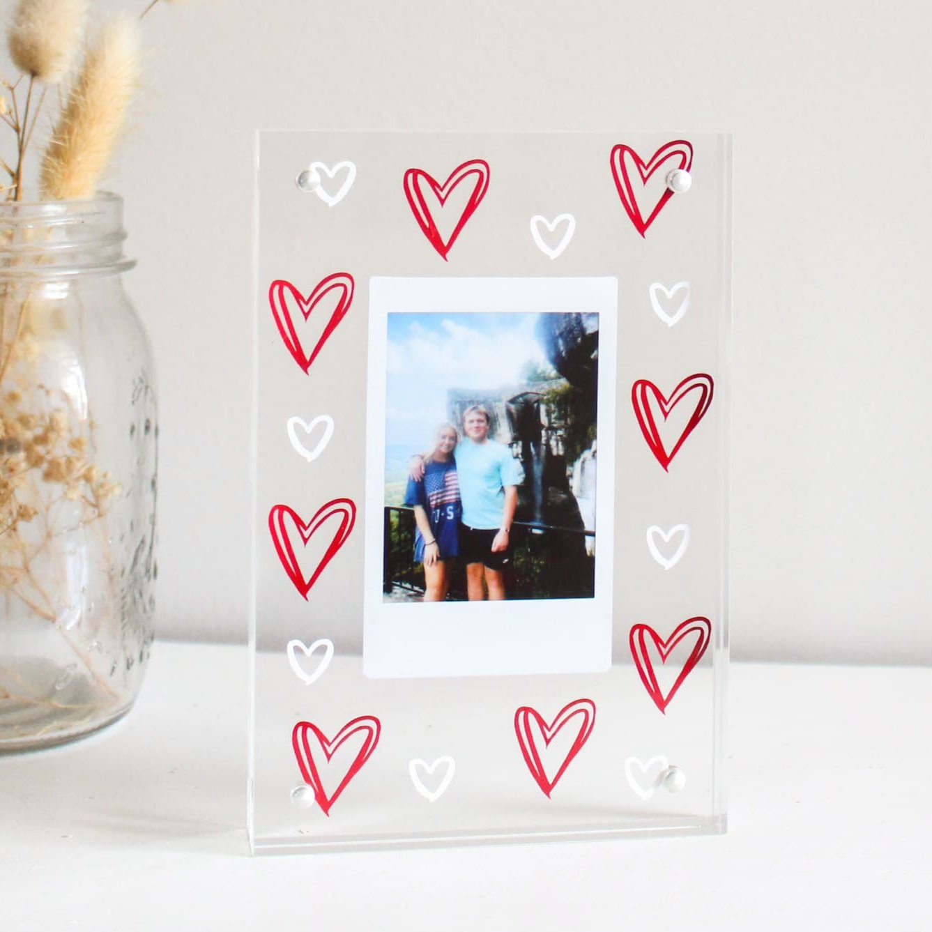 hearts polaroid frame