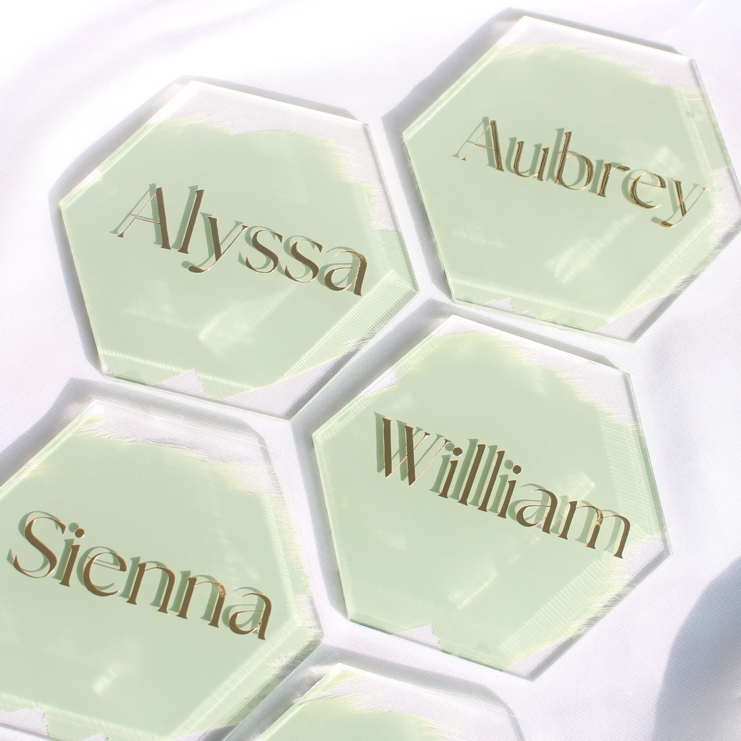 Wedding Place Cards, Acrylic Place Cards, Hexagon Wedding Place Cards, Hexagon Name Cards, Event Name Cards, Wedding Favours, Bonbonniere