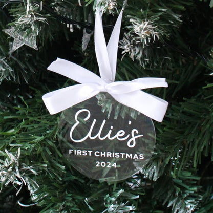 Personalised Baby's First Christmas Acrylic Ornament