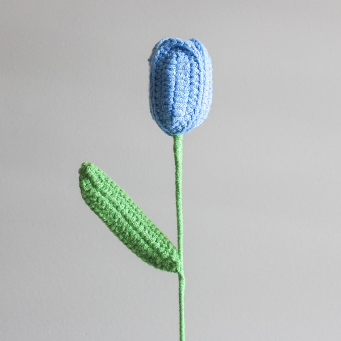 crochet blue tulip