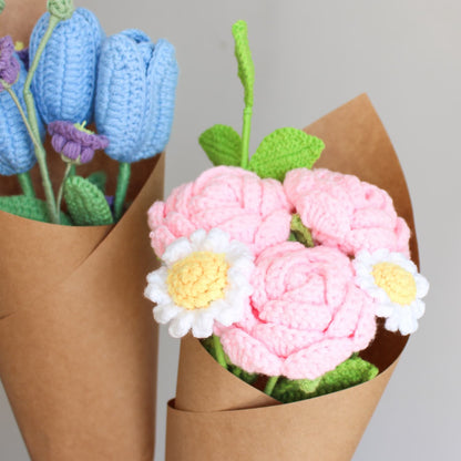 crochet flowers handmade bouquet