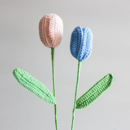 crochet pastel tulips