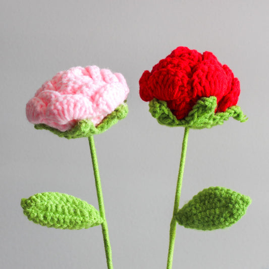 crochet roses pink rose red rose