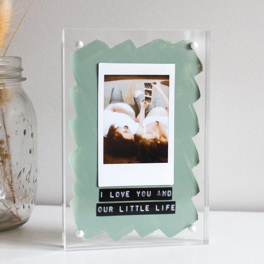 painted polaroid frame gift