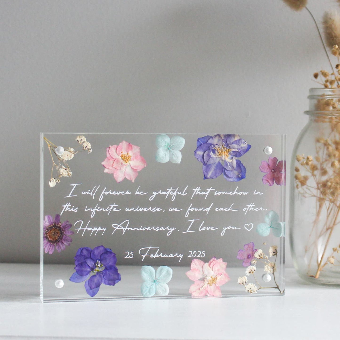 personalised bible verse flower frame