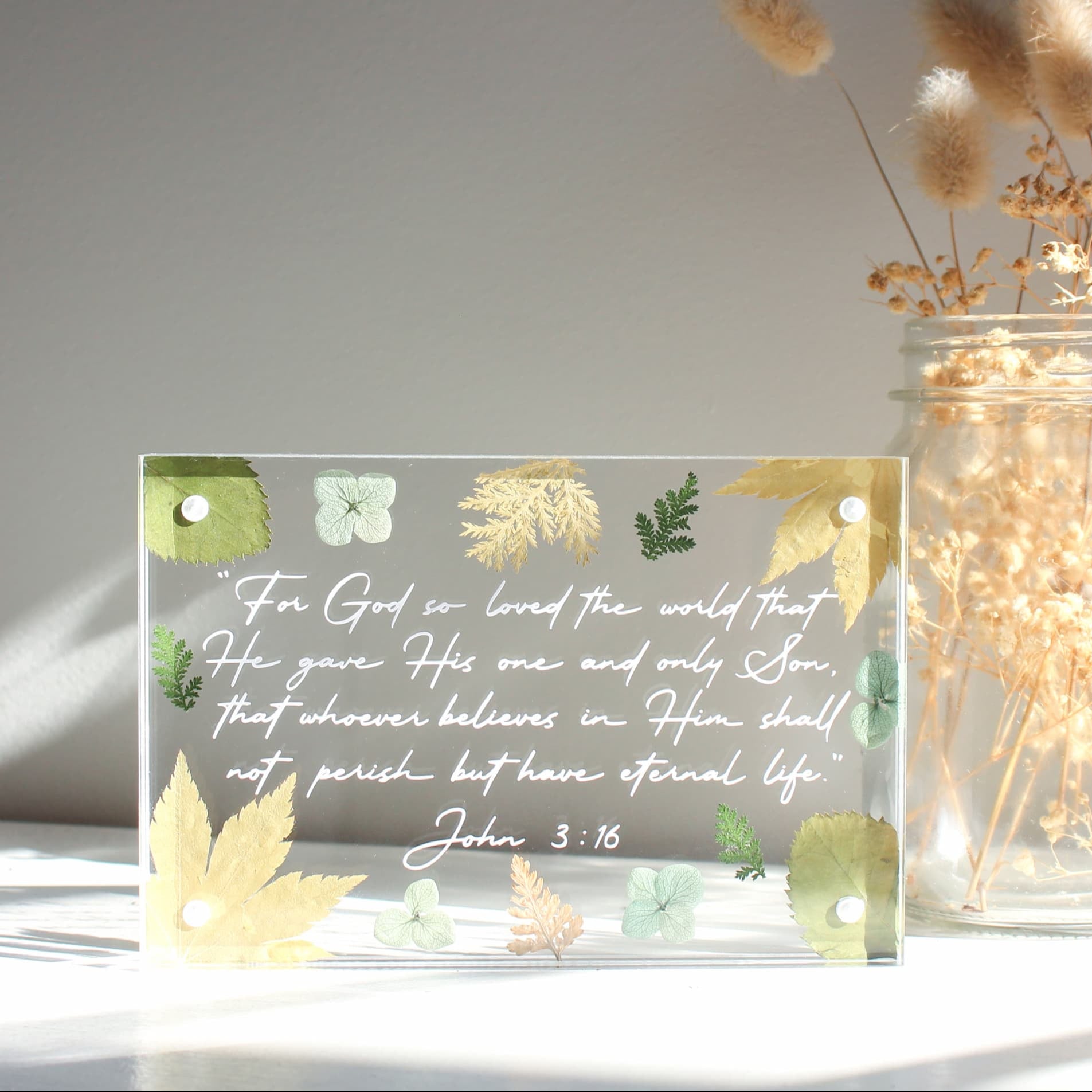 custom bible verse frame with flowers