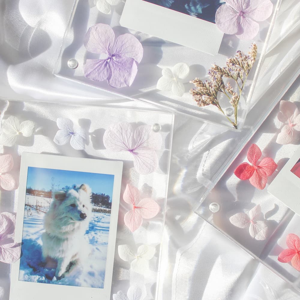 personalised flower polaroid frame empyrean